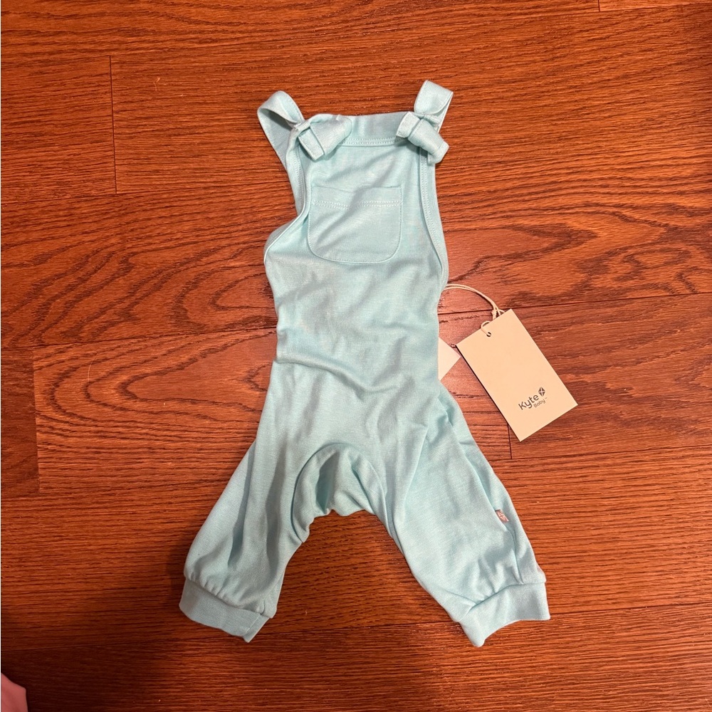 NWT Kyte Baby Aqua Overalls for Baby Size 3-6 months